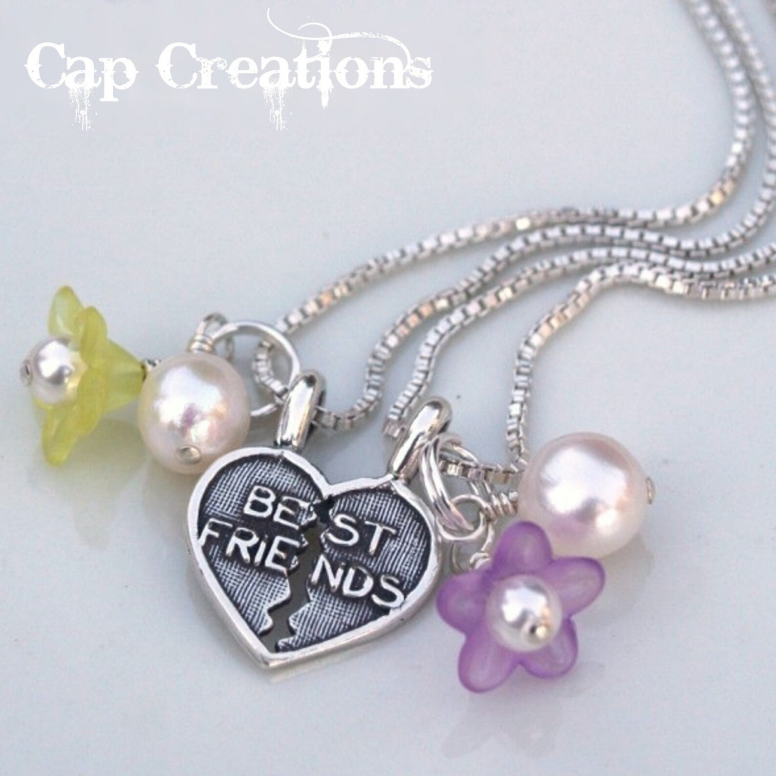 Best Friends Necklace Necklace for Best Friend Heart Charm Etsy