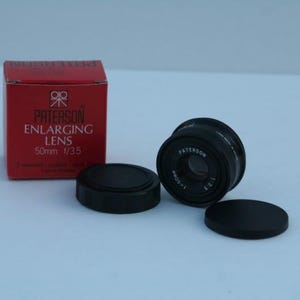 Paterson Enlarging Lens, 50 mm, Vintage Darkroom Equipment, Film Development, Photography Hobby, Equipment for Darkroom, Film Developing