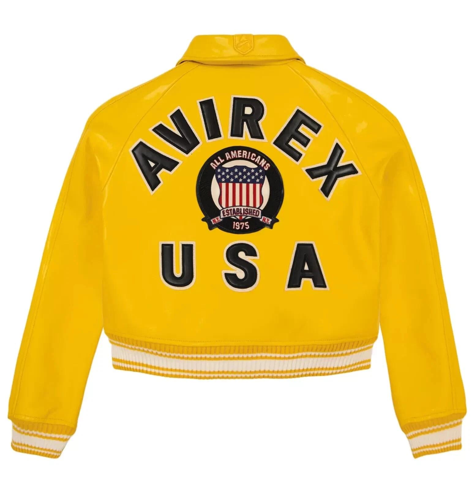 AVIREX イエロー ジャケット T-33/F-80 AVIREX T-33/F-80 フライトジャケット イエロー - メルカリ