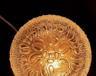 Vintage Decken oder Wandlampe aus Pressglas