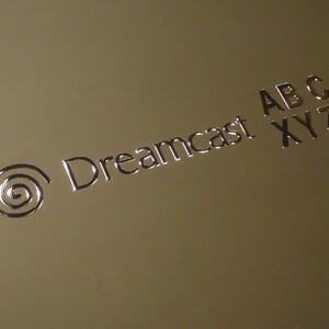Sega DreamCast Arcade Stick label / Sticker / Badge / Logo 66 x 13mm [180b]