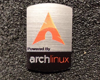 Arch Linux Red Label / Aufkleber / Sticker / Badge / Logo 1,9cm x 2,8cm [487]