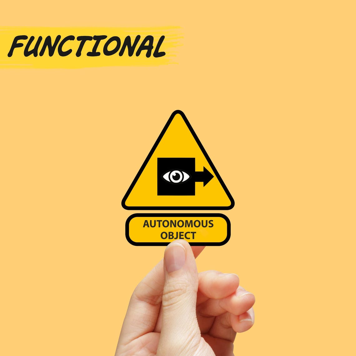 Autonomous Object SCP Warning Sign Sticker - Vinyl Parody Label [1119 ...