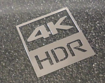 Etiqueta cromada de metal 4K HDR / Aufkleber / Pegatina / Insignia / Logotipo 20 x 20 mm [430]