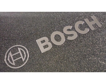Bosch Chrome Metal Label / Aufkleber / Sticker / Badge / Logo 90 x 20 mm [433]