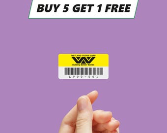 Weyland Yutani asset tag Vinyl Sticker / Label / Aufkleber / Badge / Logo 2 x 1in [813]