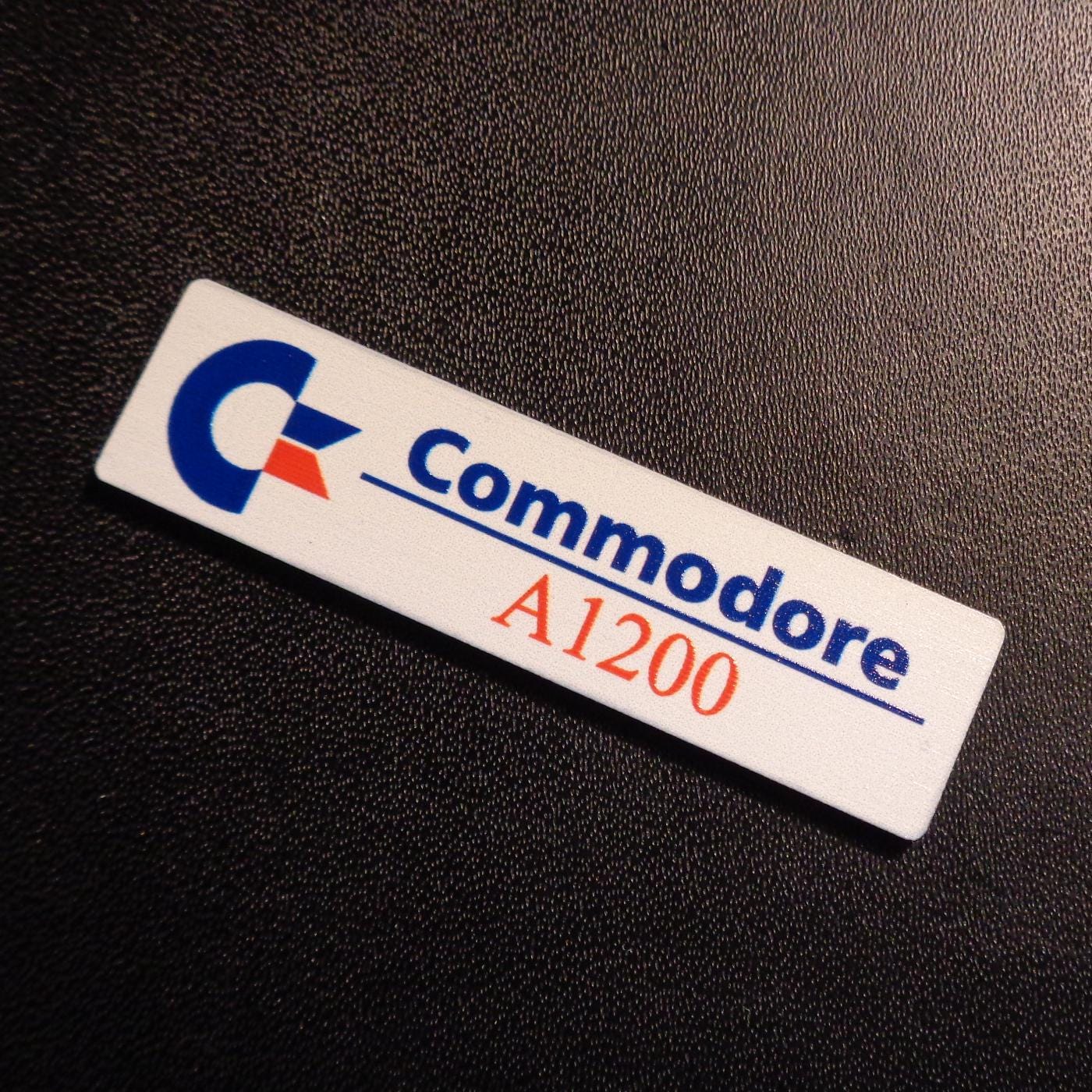 Commodore Amiga 1200 Color Logo / Sticker / Badge Brushed Aluminum 49 X ...