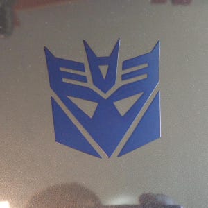 Transformers Decepticon Purple Chrome Label / Aufkleber / Sticker / Badge / Logo 42x45 mm [507b]