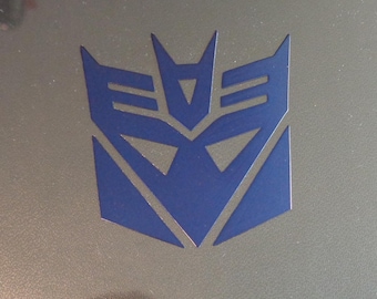 Transformers Decepticon Purple Chrome Label / Aufkleber / Sticker / Badge / Logo 42x45 mm [507b]