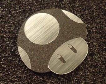 Mushroom Mario Toad Label / Logo / Sticker / Badge 30 x 30 mm [290c]