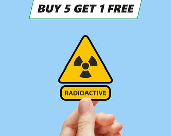 Radioactive Warning Sign Vinyl Sticker – Parody Label [1104]