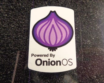 Onion OS Label / Aufkleber / Sticker / Badge / Logo 1,9cm x 2,8cm [806]