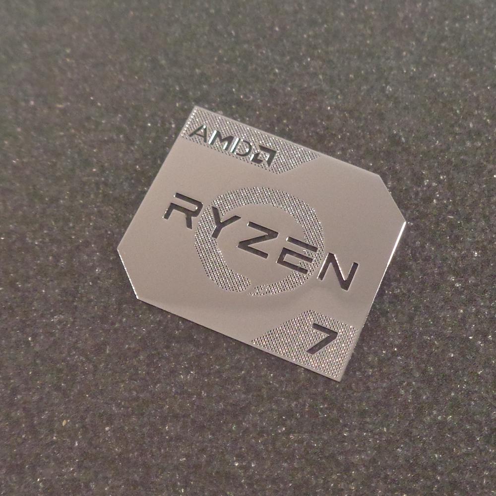 AMD RYZEN 7 Cpu PC Logo Label Decal Case Sticker Badge Silver