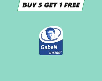 Gaben Inside Vinyl Sticker Logo Emblem Badge 19x24mm [885b]