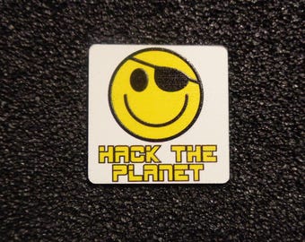 Hackers Hack the planet Logo Label Decal Case Sticker Badge [514]