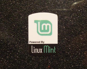 Linux Mint Label / Aufkleber / Sticker / Badge / Logo 1,9cm x 2,8cm [318]
