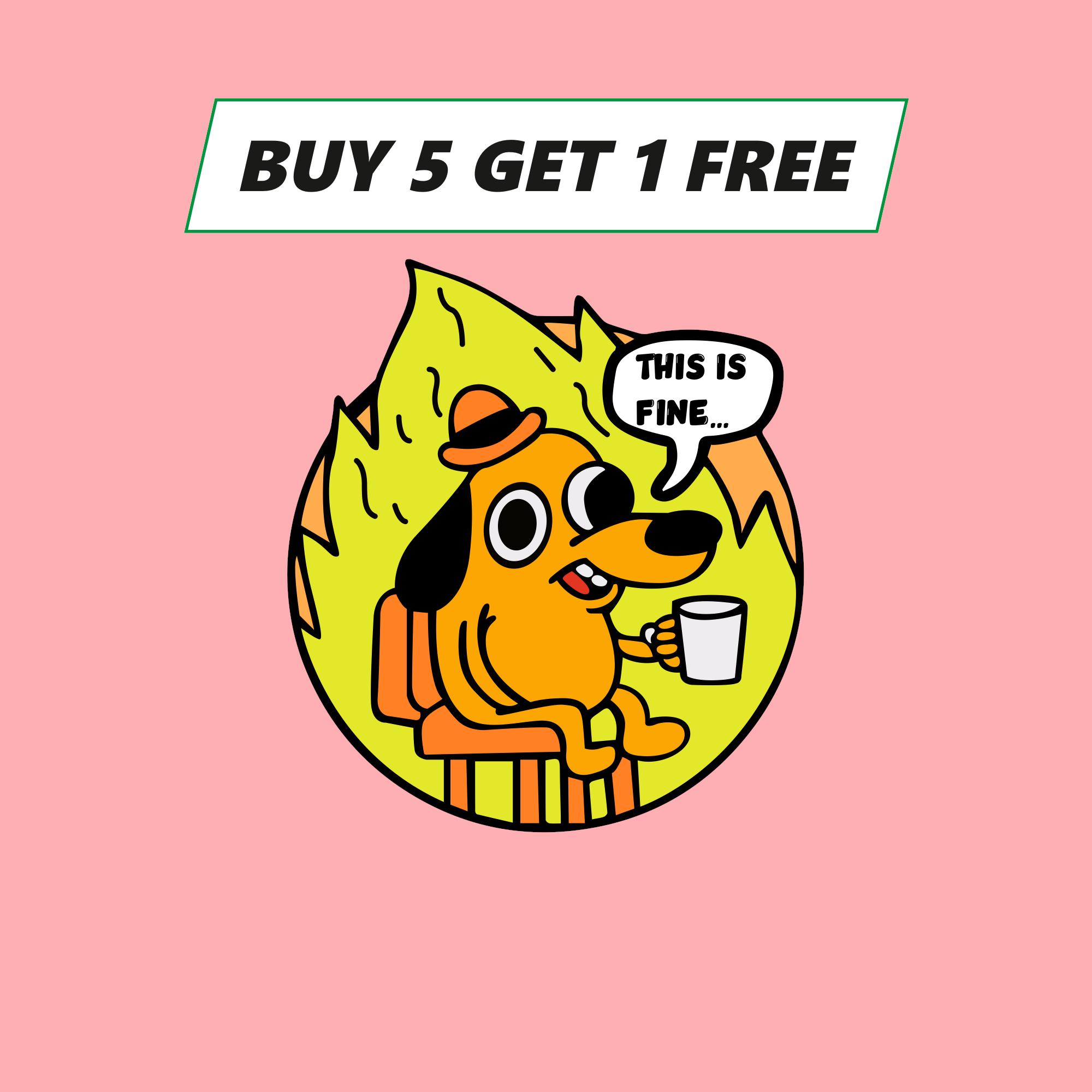 This is Fine Dog Meme funny premium sticker label vinyl [1007]