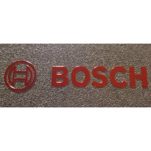 Bosch Red Chrome Metal Label / Aufkleber / Sticker / Badge / Logo [433b]