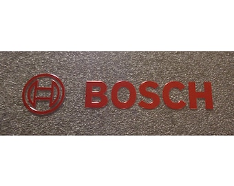 Bosch Red Chrome Metal Label / Aufkleber / Sticker / Badge / Logo [433b]