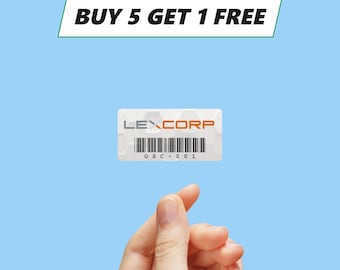 LexCorp asset tag Vinyl Sticker / Label / Aufkleber / Badge / Logo 2 x 1in [865]