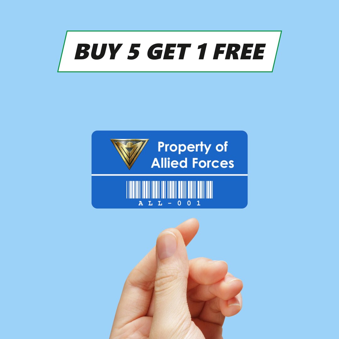 Red Alert Allied Forces Asset Tag Vinyl Sticker / Label / Aufkleber ...