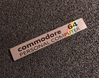 Commodore C64 Color Label / Aufkleber / Sticker / Badge / Logo 7,7cm x 1,2cm [242i]
