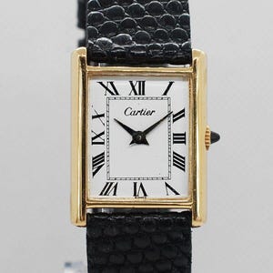 Vintage 70s Cartier Tank Manual Wind Cal ETA 2512 Men’s 22.5x30mm 18K Gold Plated