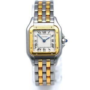 Vintage Ladies Cartier Panthere 1120 Wristwatch 18K Gold Stainless Steel Box