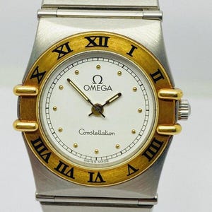 Vintage 1990’s Omega Constellation Women’s Quartz Two Tone Steel and Gold Ladies