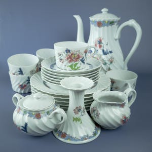 Johann Haviland Limoges complete coffee service - 22 pieces for 6 people - Crafted in 1965