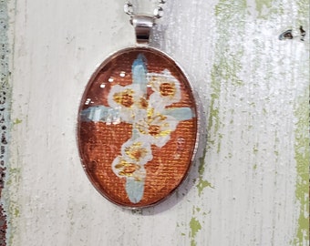 Apple Blossom Cross Pendant