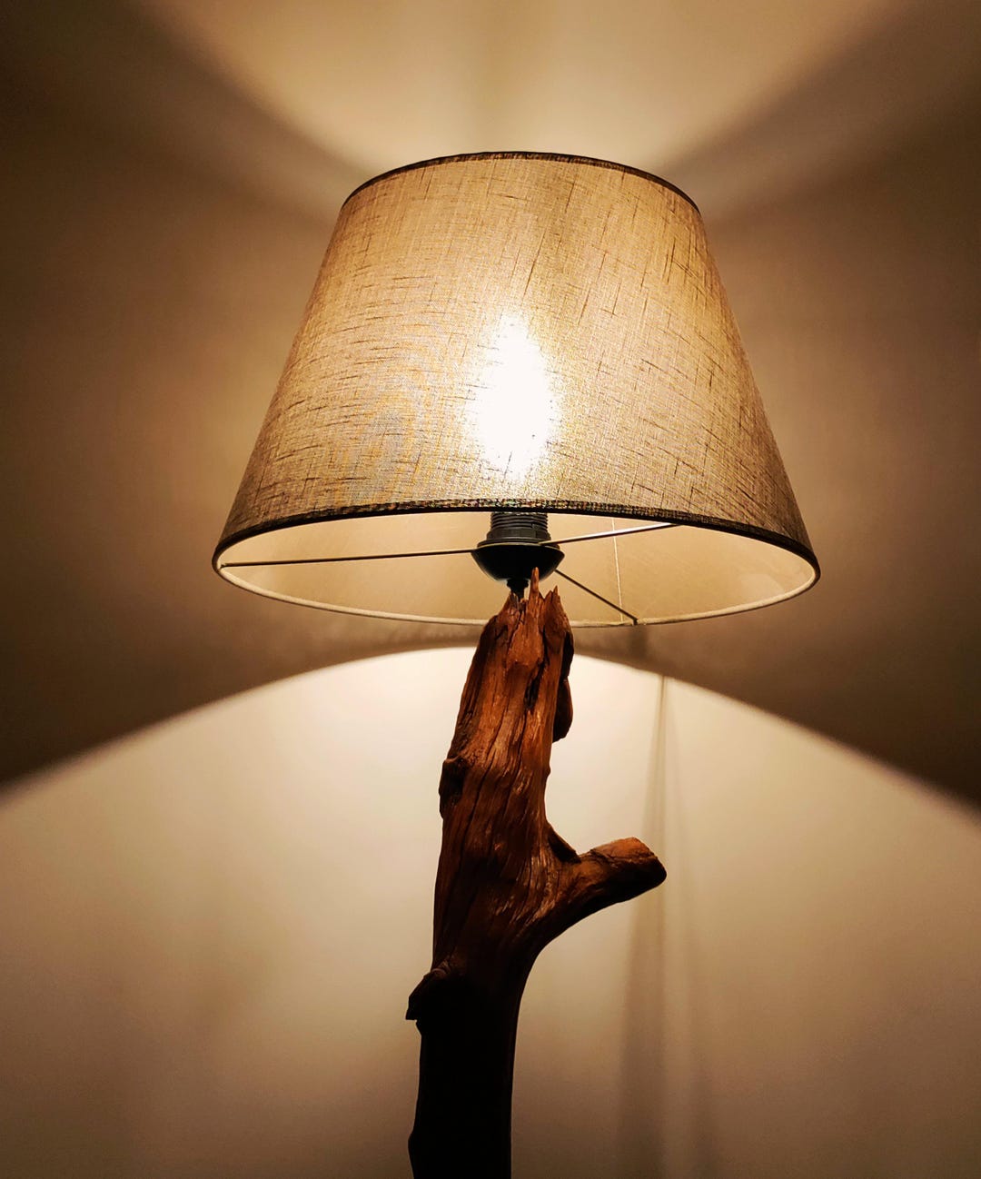 Unique Floor Lamp From Naturally Dried Wild Cherry Wood - Etsy