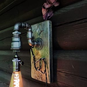 Steampunk Edison Wandlampe: Vintage Industrie Steckleuchte