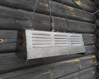 Industrial Pendant Light | Upcycled Metal Light Fixture | Kitchen Island Lighting