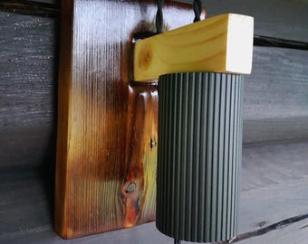 Handcrafted Japandi Vanity Light | Natural wood plug-in wall sconce | Wall lamp