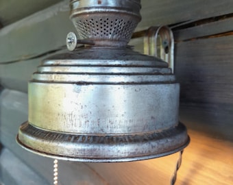 Vintage Kerosene Wall Lamp | Plug In Farmhouse Sconce | Rustic Cabin Lighting | Cottagecore Wall Decor | Antique Style Wall Light