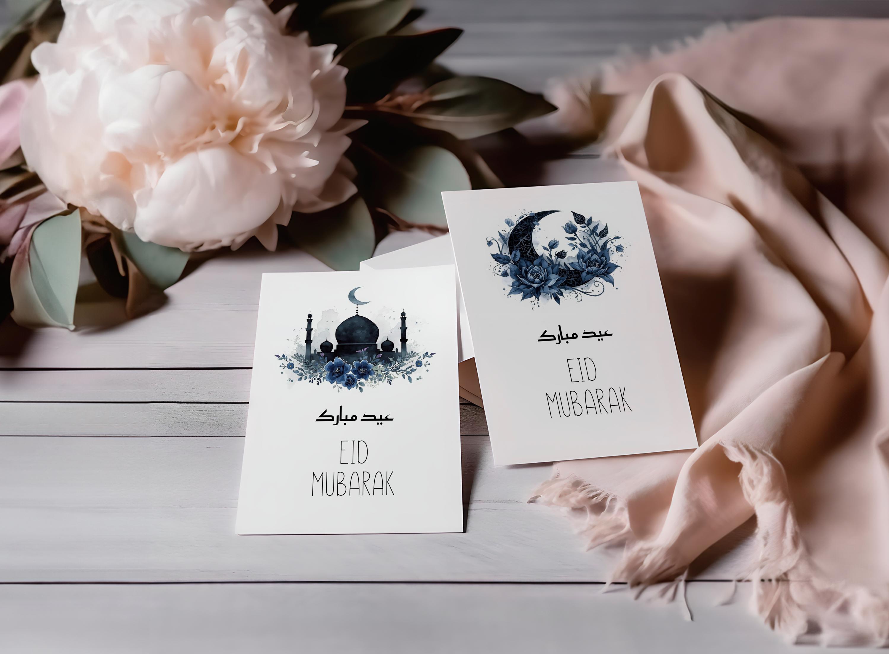 Ramadan & Eid Printable Cards Set of 6 | Islamic Greeting Cards ...