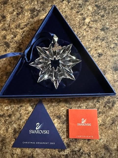 Swarovski クリスマスオーナメント 2003 Swarovski Annual Edition Year 2003 Vintage Collectible Snowflake