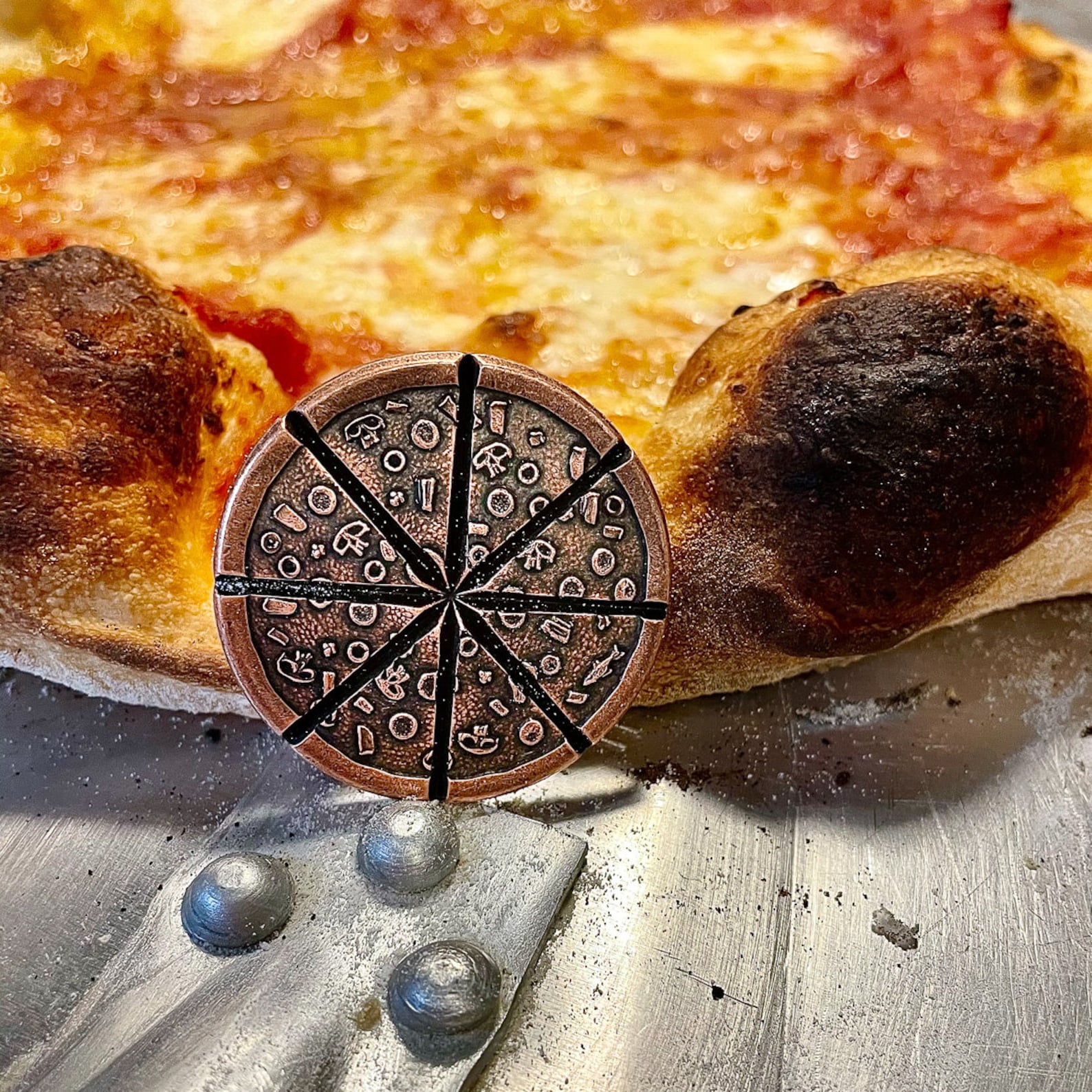 Pizzas of Eight Copper Supreme Pizza Coin Etsy