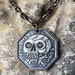 Memento Mori/Vivere 999 Silver Pendant - Necklace with 30' Black Chain - Stoic Reminder Gift 