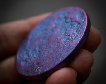Pièce Super Lune bleue et violette - Grande 3,8 cm en niobium anodisé