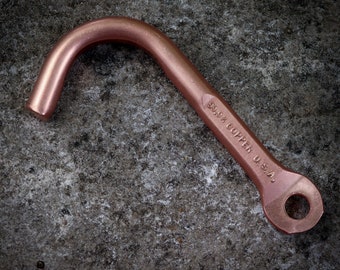 Solid Copper Touch Free Door Opener - Made in USA - Hands-free Hygienic Keychain Tool