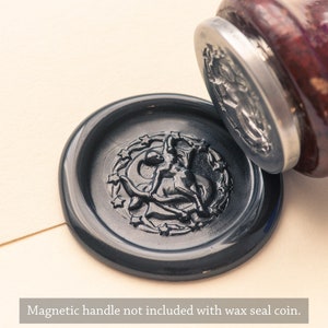 Moneta con sigillo di cera dello zodiaco Sagittario