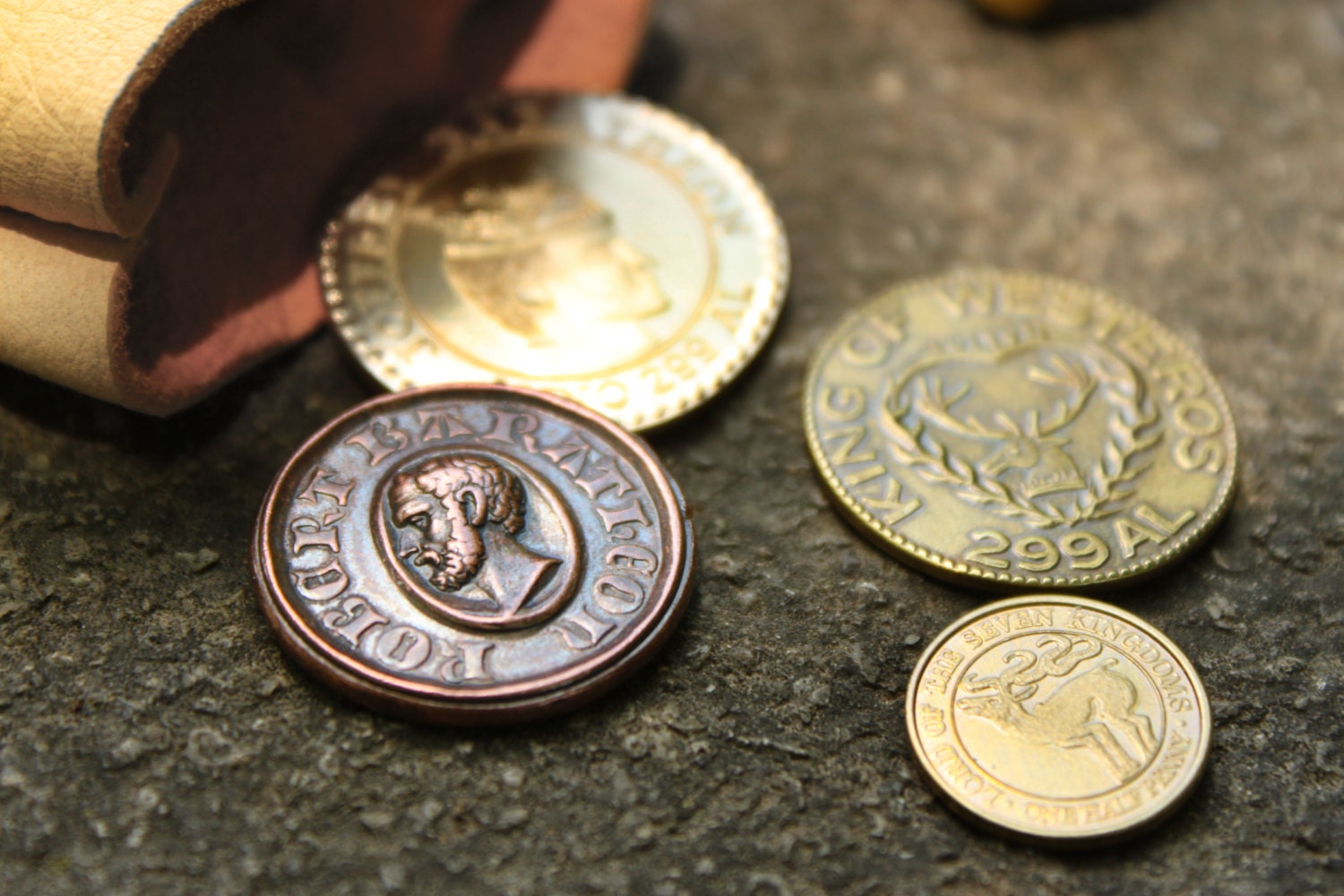 Baratheon Set de 4 monedas Juego de Tronos monedas - Etsy