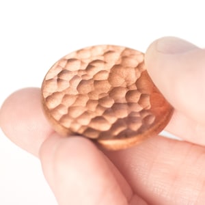 Hammered Copper Worry Stone Coin