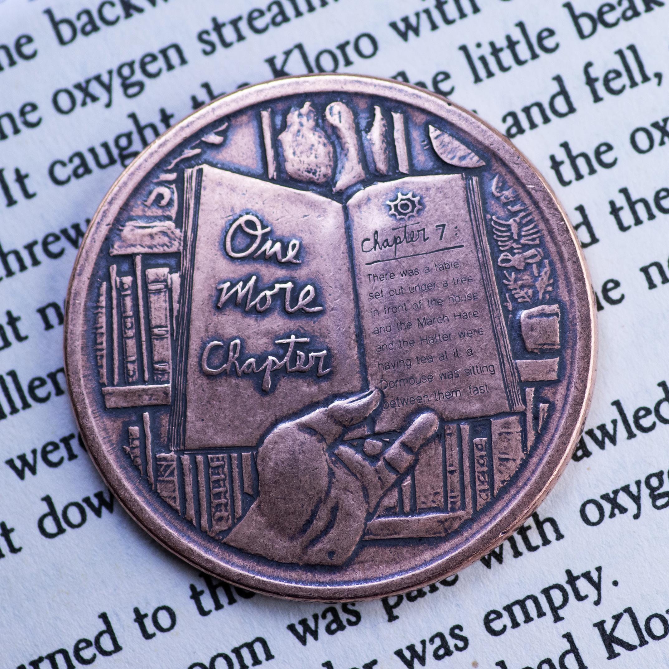 One More Chapter / Go to Bed Copper Decision Maker Coin - Etsy Sweden Pet  The Cat / Flip