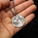 Silver Full Moon Necklace - 1' Pendant on 30' Chain 