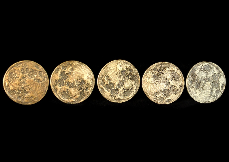 Five 1 Brass Moon Coins Harvest Moon Bundle Bulk Gifts image 6