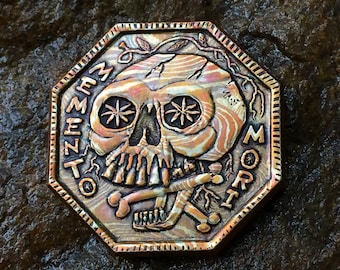 Mokume Gane Memento Mori /vivere Coin