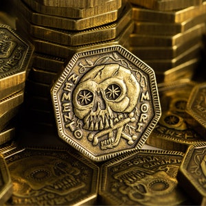 Memento Mori Brass Coin | Memento Vivere Reminder Stoic Gift
